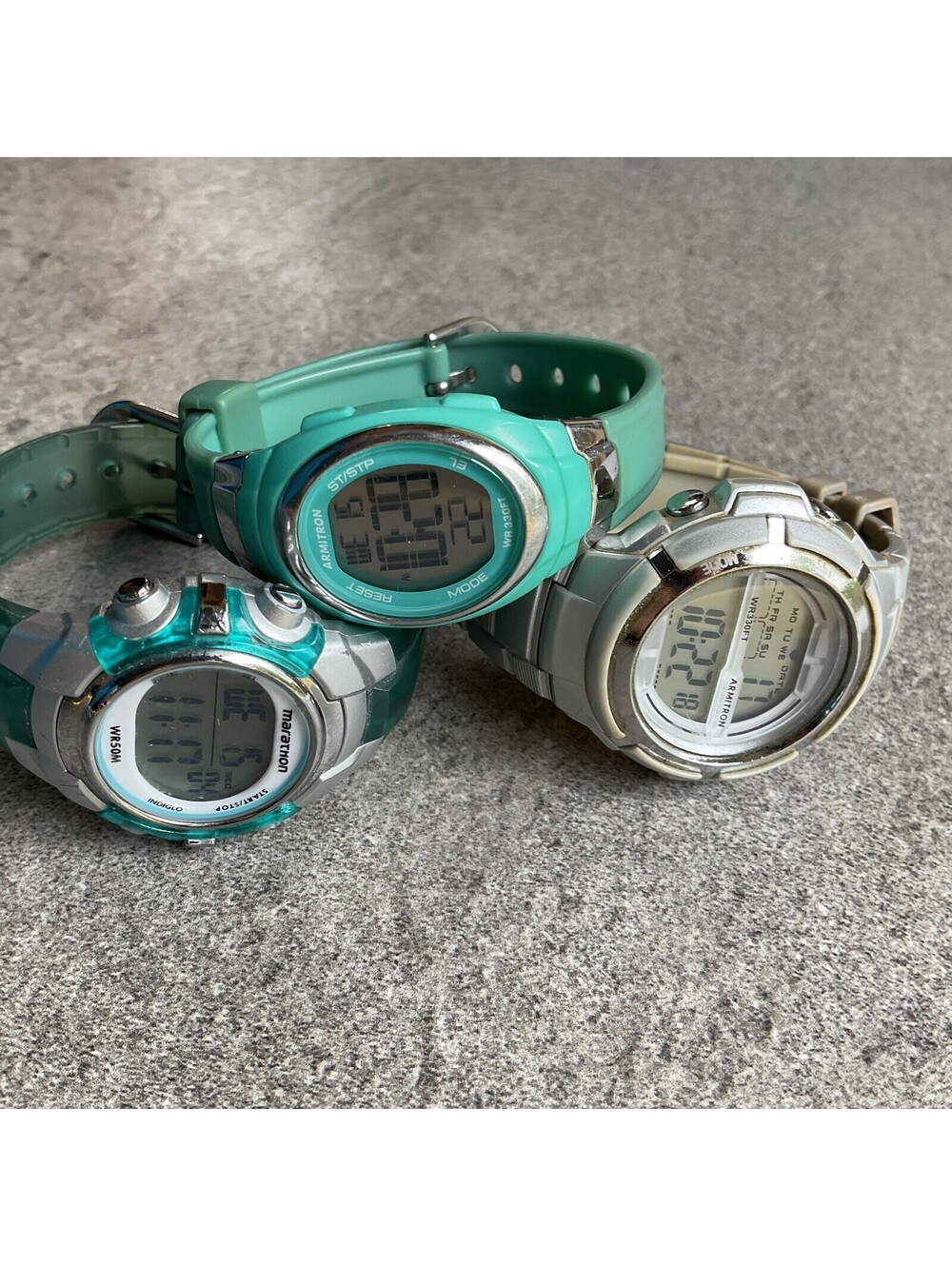 Lot of Three Armitron & Timex Womens Digital Watches All Three Run Great Lot #T8